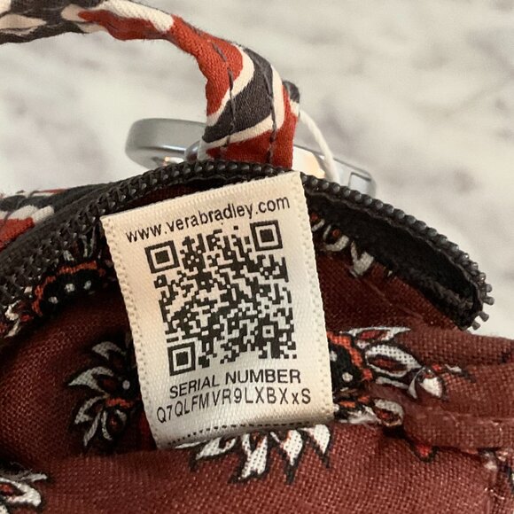 VERA BRADLEY Women's Cotton Original Tote Bag Charm in Moorish - Picture 6 of 8